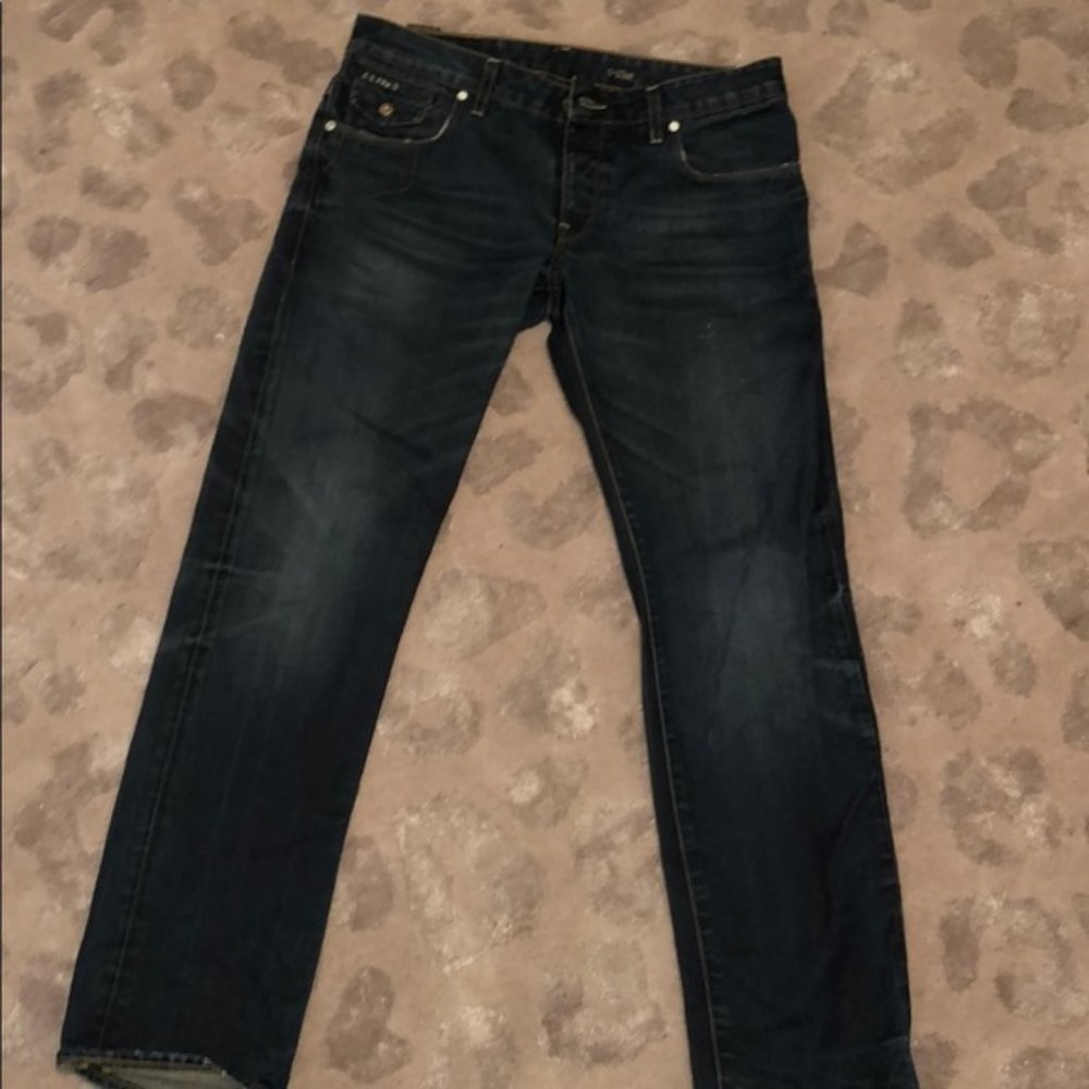 G-Star Raw Jeans GSRaw 3301 Blue Women Straight Leg Sz 30 Slim #228